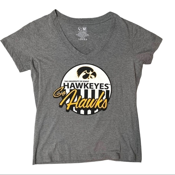 University of Iowa Hawkeyes Short Sleeve V-Neck Graphic T-Shirt Size Medium - Picture 13 of 13